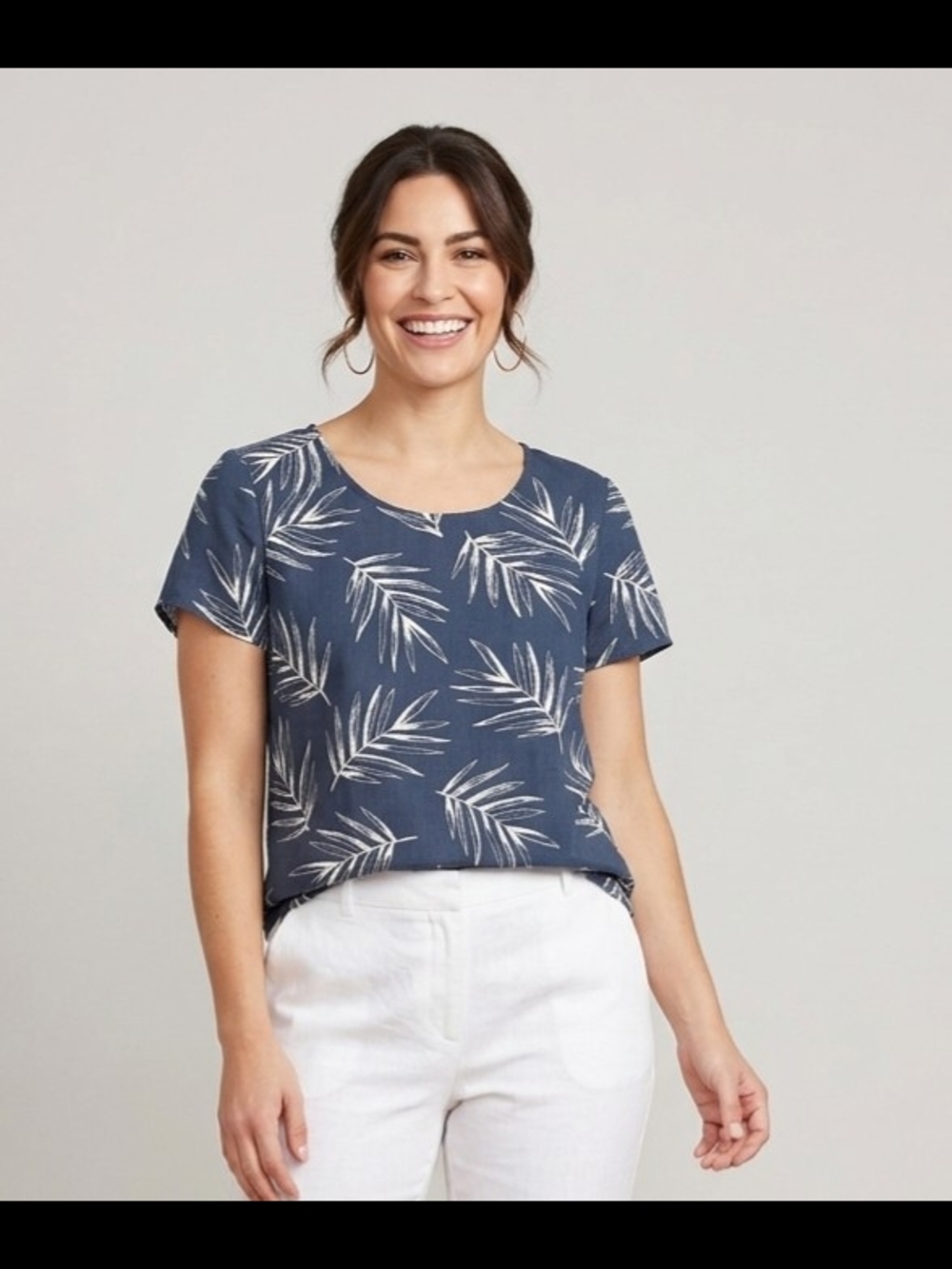 bohme Navy Short-Sleeve Palm-Print Tee